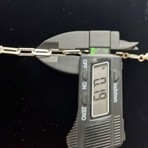 Paolo Romeo Made in Italy Sterling Silver paper clip necklace, 15-16 inches - Picture 5 of 16